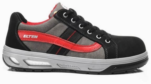 ELTEN-Footwear, S2-Arbeits-Berufs-Sicherheits-Schuhe, Halbschuhe, NEWTON BLACK LOW, ESD, schwarz/grau