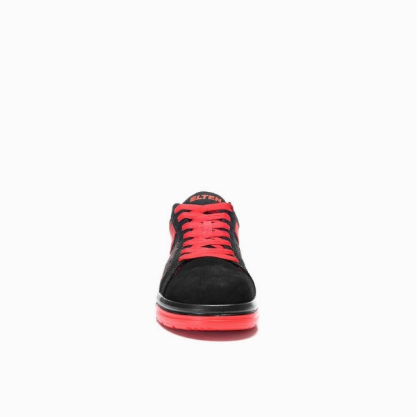 ELTEN-Footwear, S1-Arbeits-Berufs-Sicherheits-Schuhe, Halbschuhe, BREEZER XX10 LOW, ESD, schwarz/rot
