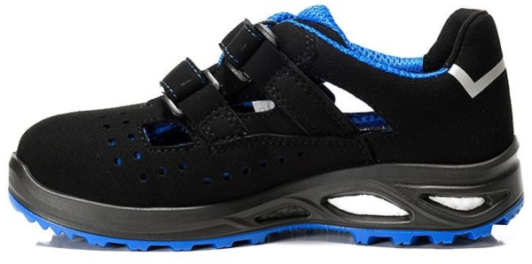 ELTEN-Footwear, S1P-Damen-Arbeits-Berufs-Sicherheits-Sandalen, IMPULSE Lady XXTL Easy, ESD, schwarz/blau