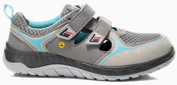 ELTEN-S1P-Damen-Sicherheitssandale, MELLI, grey Easy, ESD, grau