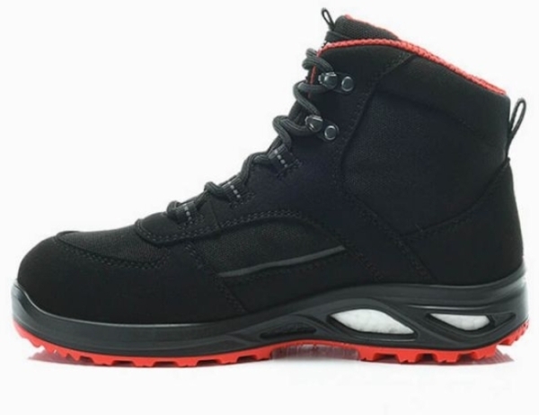 ELTEN-Footwear, S3-Damen-Arbeits-Berufs-Sicherheits-Schuhe, Schnürstiefel, HANNAH XXTL Mid, ESD, schwarz-rot