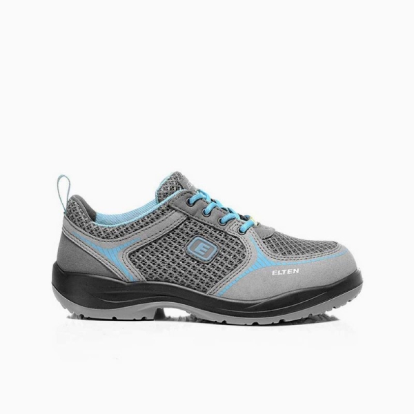 ELTEN-Footwear, S1-Damen-Arbeits-Berufs-Sicherheits-Schuhe, Halbschuhe, MILA LOW ESD, grau
