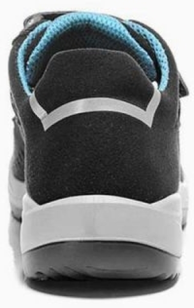 ELTEN-Footwear, S1P-Damen-Arbeits-Berufs-Sicherheits-Sandalen, mit Klettverschluss, IMPULSE LADY AQUA EASY ESD, schwarz