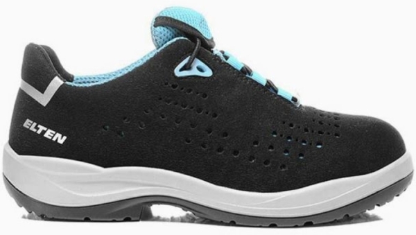 ELTEN-Footwear, S1P-Damen-Arbeits-Berufs-Sicherheits-Schuhe, Halbschuhe, IMPULSE LADY AQUA LOW ESD, schwarz