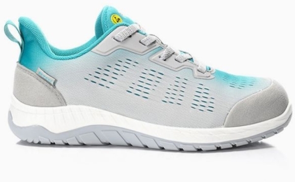 ELTEN-S1-Sicherheitshalbschuh, LUANA grey-turquoise Low ESD S1