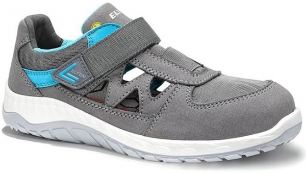ELTEN-Footwear, S1P-Damen-Arbeits-Berufs-Sicherheits-Sandalen, MADDIE Easy, ESD, grau