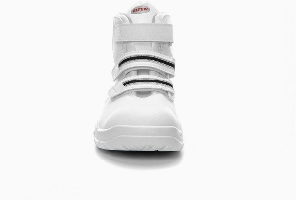 ELTEN-Footwear, S3-Arbeits-Berufs-Sicherheits-Schuhe, Hochschuhe, WHITE STRAP MID ESD, weiß