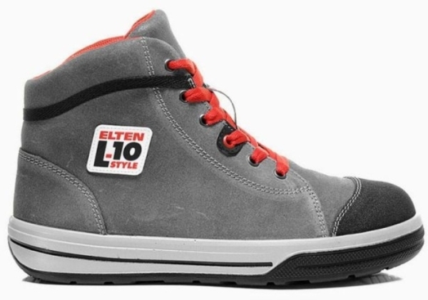 ELTEN-Footwear, S3-Arbeits-Berufs-Sicherheits-Schuhe, Hochschuhe, VINTAGE PIRATE MID ESD, grau