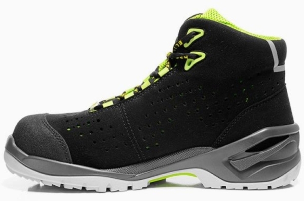 ELTEN-Footwear, S1P-Arbeits-Berufs-Sicherheits-Schuhe, Hochschuhe, IMPULSE GREEN MID ESD, schwarz