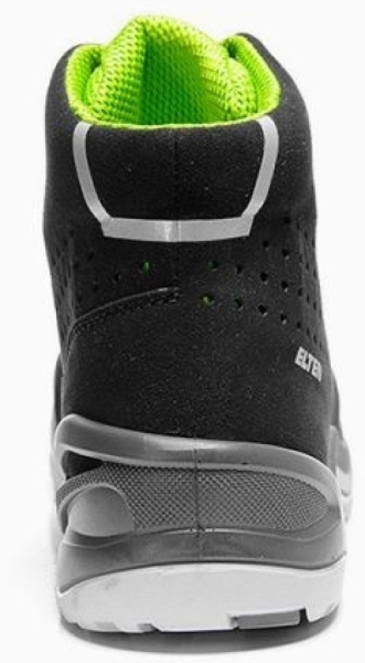 ELTEN-Footwear, S1P-Arbeits-Berufs-Sicherheits-Schuhe, Hochschuhe, IMPULSE GREEN MID ESD, schwarz