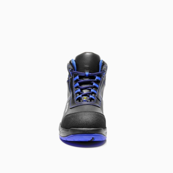 ELTEN-Footwear, S3-Arbeits-Berufs-Sicherheits-Schuhe, Schnürstiefel, REACTION blue Mid, ESD, schwarz/blau
