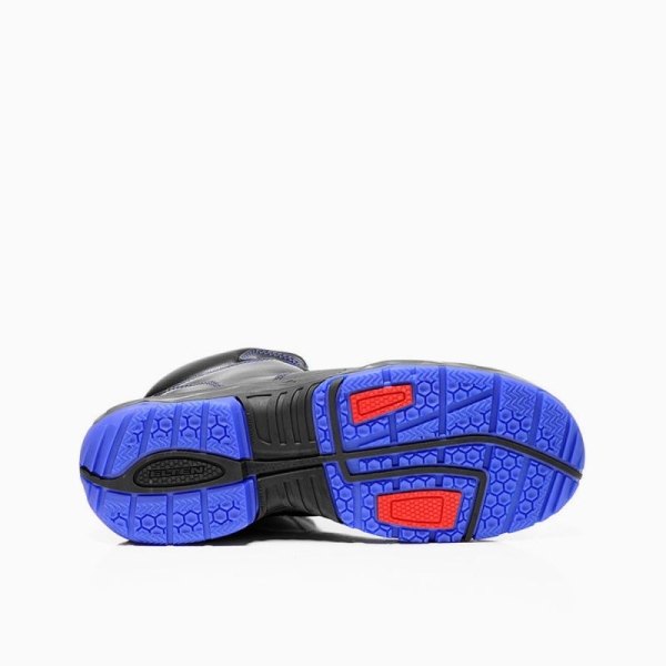 ELTEN-Footwear, S3-Arbeits-Berufs-Sicherheits-Schuhe, Schnürstiefel, REACTION blue Mid, ESD, schwarz/blau