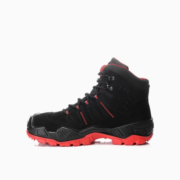 ELTEN-S3-Sicherheitsschnürstiefel, QUENTIN black-red Mid, ESD, schwarz-rot