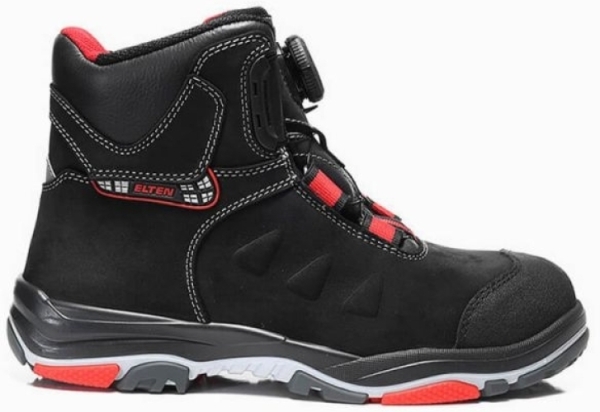 ELTEN-Footwear, S3-ERGO-ACTIVE-Arbeits-Berufs-Sicherheits-Schuhe, Hochschuhe, TILL Boa Mid, ESD, Fußtyp 1, schwarz