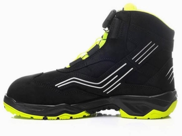 ELTEN-Footwear, S2-Arbeits-Berufs-Sicherheits-Schuhe, Hochschuhe, AMBITION BOA MID, ESD, schwarz/gelb