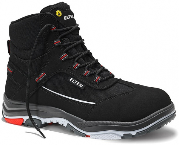 ELTEN-Footwear, S3-ERGO-ACTIVE-Arbeits-Berufs-Sicherheits-Schuhe, Hochschuhe, MATTHEW TPU Mid , ESD, Fußtyp 2, schwarz