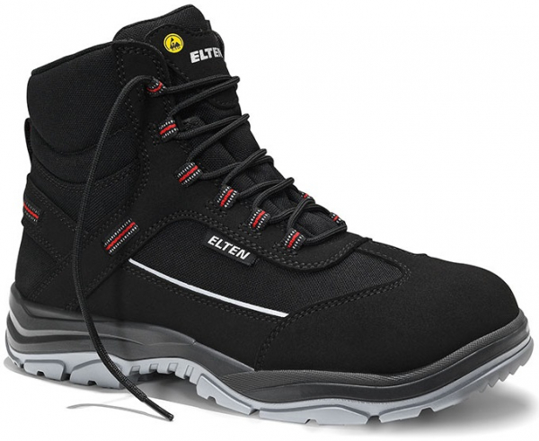 ELTEN-Footwear, S3-ERGO-ACTIVE-Arbeits-Berufs-Sicherheits-Schuhe, Hochschuhe, MATTHEW Mid, ESD, Fußtyp 1, schwarz