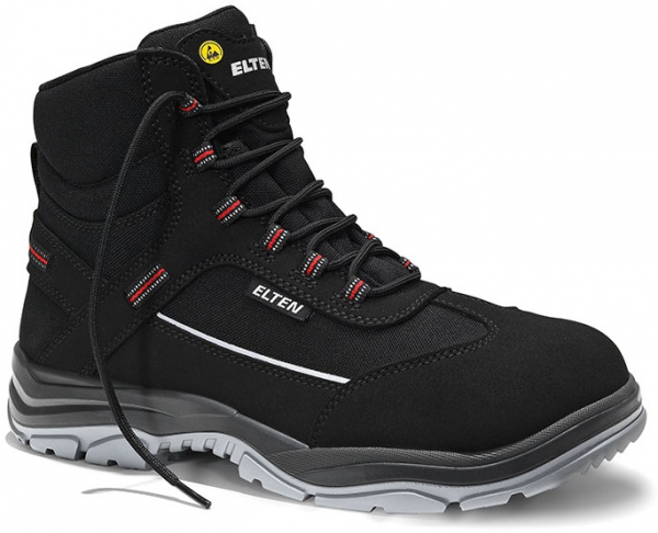 ELTEN-Footwear, S3-ERGO-ACTIVE-Arbeits-Berufs-Sicherheits-Schuhe, Hochschuhe, MATTHEW Mid, ESD, Fußtyp 3, schwarz