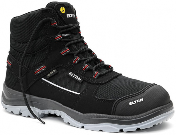 ELTEN-Footwear, S3-ERGO-ACTIVE-Arbeits-Berufs-Sicherheits-Schuhe, Hochschuhe, MATTHEW Pro GTX Mid , ESD, Fußtyp 2, schwarz