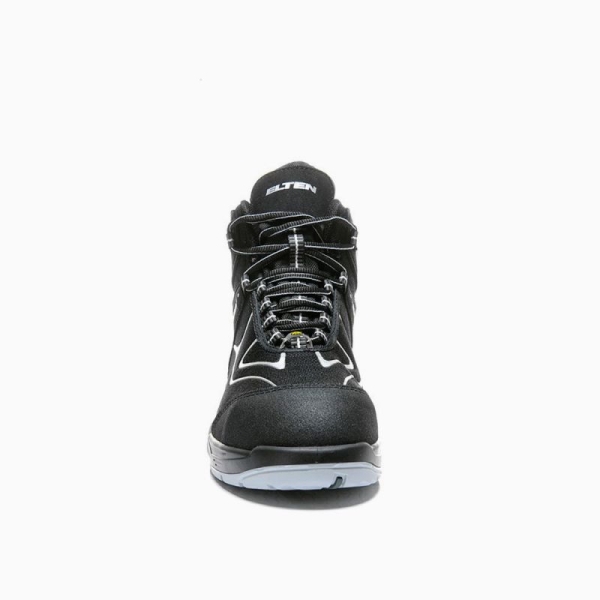 ELTEN-Footwear, S3-Arbeits-Berufs-Sicherheits-Schuhe, Hochschuhe, HORIZON MID, ESD, schwarz/grau