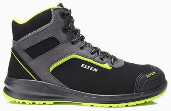 ELTEN-S3 Sicherheitshochschuhe, LOAN XXSports Pro black-lime Mid, ESD, schwarz/lime