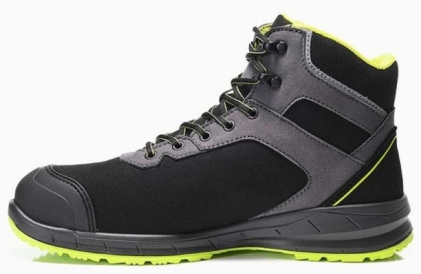 ELTEN-S3 Sicherheitshochschuhe, LOAN XXSports Pro black-lime Mid, ESD, schwarz/lime