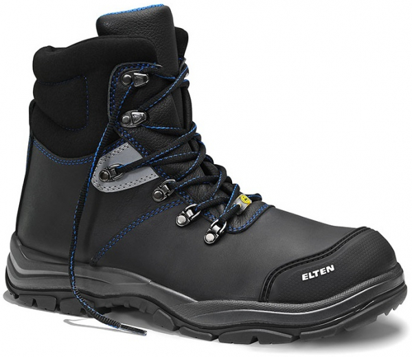 ELTEN-Footwear, S3-ERGO-ACTIVE-Arbeits-Berufs-Sicherheits-Schuhe, Halbschuhe, MASON Pro Rubber MID, ESD, Fußtyp 3, schwarz