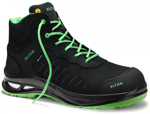 ELTEN-S3-Sicherheitsstiefel, STEWART XXG Pro GTX black-green Mid ESD S3 HI CI