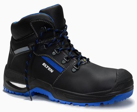 ELTEN-S3-Sicherheitshochschuhe, LEONARDO XXSG black-blue Mid ESD S3, schwarz/blau