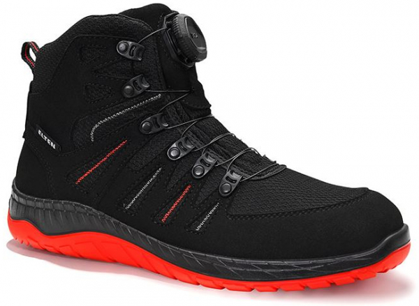 ELTEN-Footwear, S3-Arbeits-Berufs-Sicherheits-Schuhe, Hochschuhe, MADDOX BOA® Mid, ESD, schwarz-rot