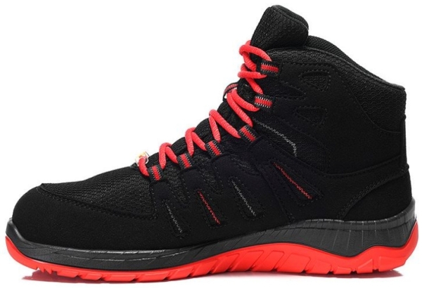 ELTEN-Footwear, S3-Arbeits-Berufs-Sicherheits-Schuhe, Hochschuhe, MADDOX GTX W Mid, ESD, CI schwarz-rot