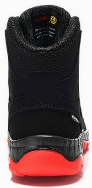 ELTEN-Footwear, S3-Arbeits-Berufs-Sicherheits-Schuhe, Schnürstiefel, MADDOX black-red Mid, ESD, schwarz/rot