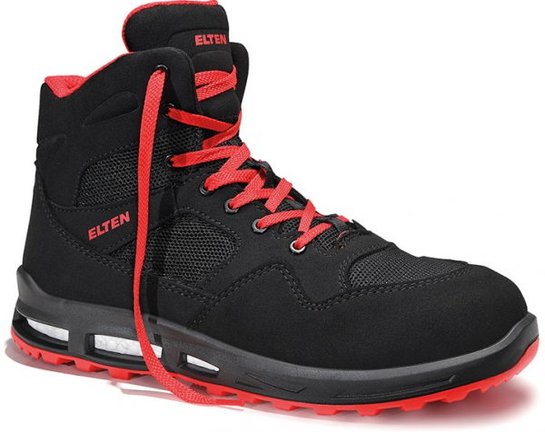 ELTEN-Footwear, S1P-Arbeits-Berufs-Sicherheits-Schuhe, Schnürstiefel, LAKERS XXT Mid, ESD, schwarz