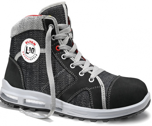 ELTEN-Footwear, S2-Arbeits-Berufs-Sicherheits-Schuhe, Schnürstiefel, SENSATION XXT Mid, ESD, schwarz