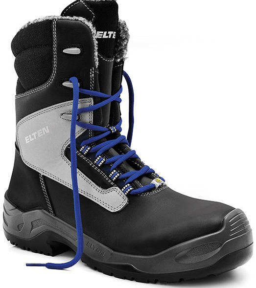 ELTEN-Footwear, S3 Winter-Arbeits-Berufs-Sicherheits-Schuhe, Winter-Schnürstiefel, JONTE HIGH ESD CI, schwarz/grau