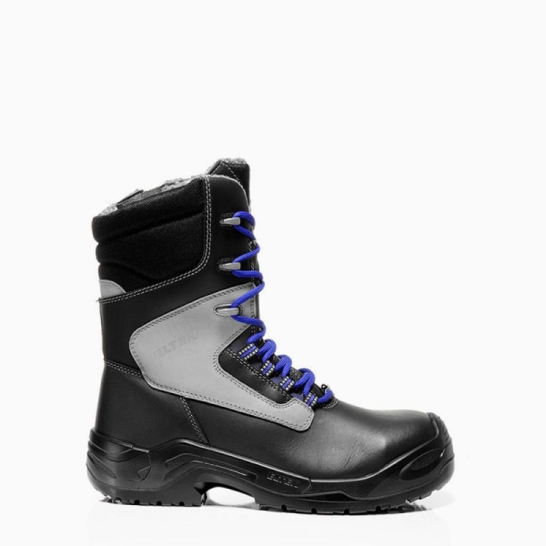 ELTEN-Footwear, S3 Winter-Arbeits-Berufs-Sicherheits-Schuhe, Winter-Schnürstiefel, JONTE HIGH ESD CI, schwarz/grau