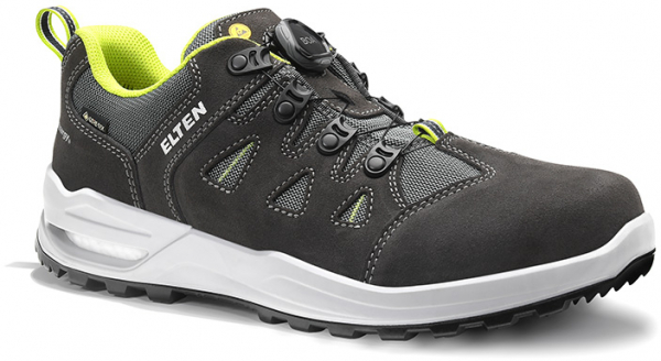 ELTEN-O2-Berufshalbschuh, RILEY XXF BOA GTX grey-lime Low ESD O2 WR CI