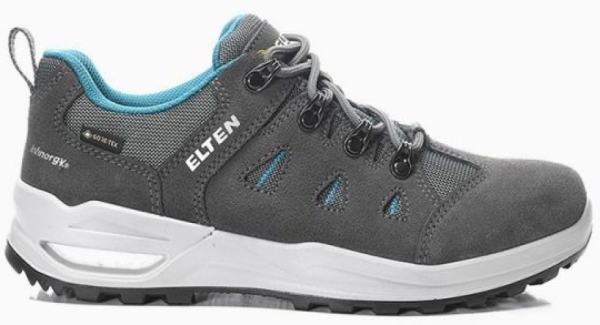 ELTEN-O2 Berufshalbschuhe, ENYA GTX, grey-turquoise Low ESD O2 WR CI