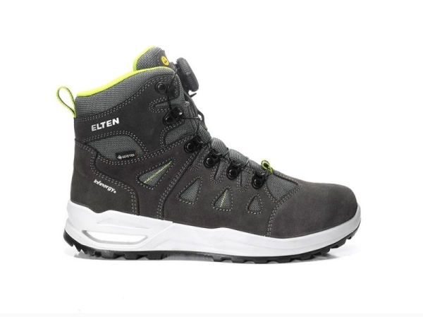 ELTEN-O2-Berufsstiefel, RILEY XXF BOA GTX grey-lime Mid ESD O2 WR CI