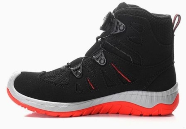 ELTEN-Stiefel MADDOX Kids Boa black-red Mid