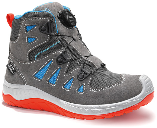 ELTEN-Stiefel MADDOX Kids Boa grey-red Mid