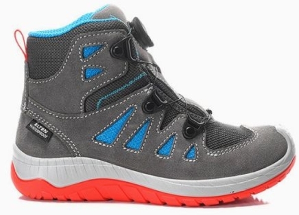 ELTEN-Stiefel MADDOX Kids Boa grey-red Mid
