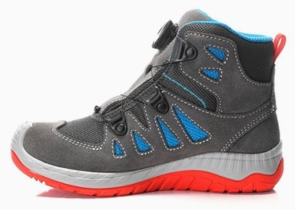 ELTEN-Stiefel MADDOX Kids Boa grey-red Mid