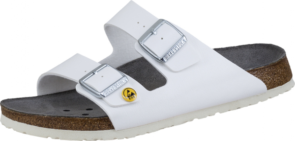 BIRKENSTOCK-Footwear, Arbeits-Berufs-Pantolette `Arizona ESD`, weiß