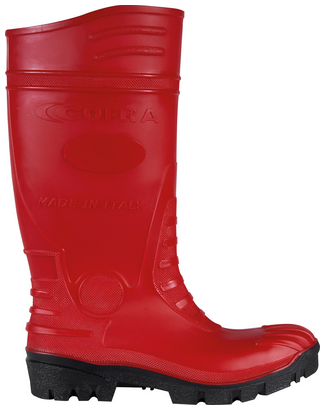 COFRA-TEMPEST RED S5, Arbeitsstiefel, hoch, rot-schwarz