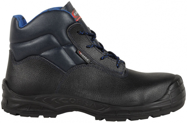 COFRA-S3-Sicherheitsschuhe, LUGANO BLUE UK, SRC, hoch, schwarz/blau