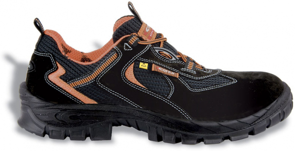 COFRA-MEGREZ S1 P ESD SRC, Sicherheitshalbschuhe, schwarz/orange