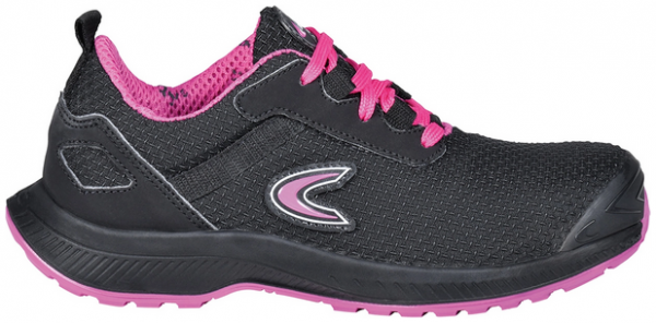 COFRA-S3S- Sicherheitshalbschuh, ATENA, ESD FO SR, nylon, schwarz/fuxia
