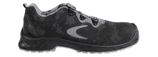 COFRA- S3S-Sicherheitshalbschuh ESD, TEMPLET, Nylon, schwarz-grau/grauer Stoff