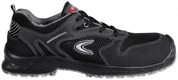 COFRA- S1 PS-Sicherheitshalbschuh LG SC FO SR, BARRIER, Nylon-Leder, schwarz
